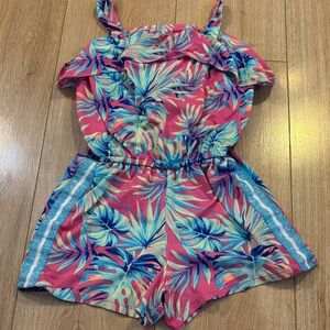 💙 Vibrant Leaf Print Kids Romper 💙